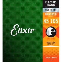 CUERDA ELIXIR 14677 NANOWEB BASS 4C STAINLESS 045 - 105