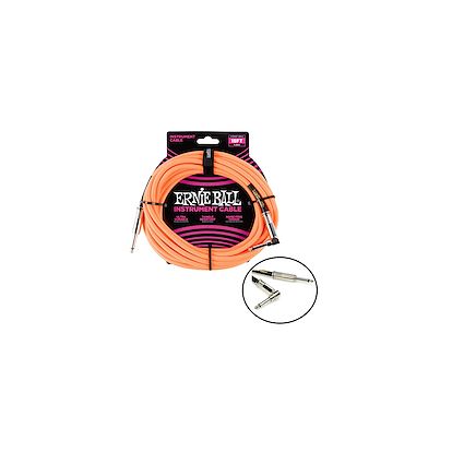 CABLE P/ GUIT. ERNIE BALL P06067 7.6MTS NEON ORANGE