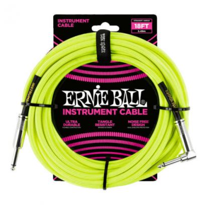 CABLE P/ GUIT. ERNIE BALL P06085 5.4MTS NEON YELLOW