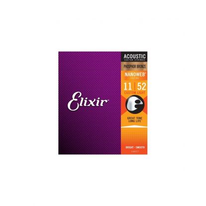 CUERDA ELIXIR NANOWEB PHOSPHOR BRONZE ACUSTIC 0.11